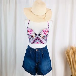 Nanette Lepore Swim Bustier Bikini Top Multicolor Size S